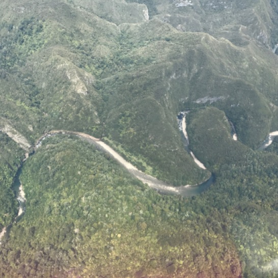 Heaphy river from air
