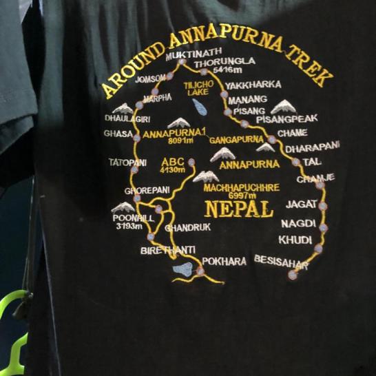 ANNAPURNA trek simple t shirt